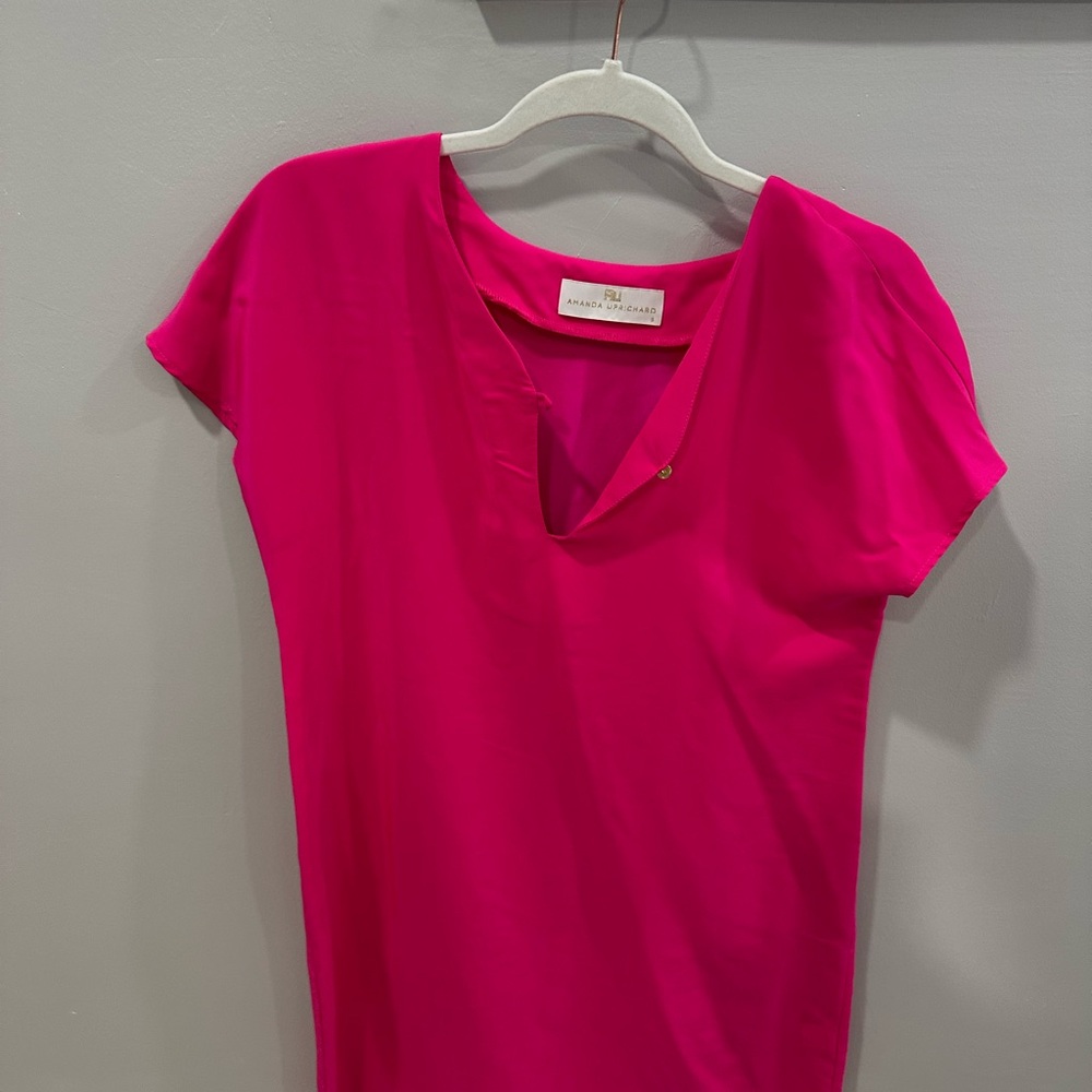 Amanda Uprichard Pink Polo Mini Dress Short Sleeve